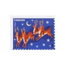 2012 First-Class Forever Stamp - Contemporary Christmas: Reindeer in Flight