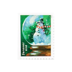2023 US Snow Globes Christmas Forever Stamps Book