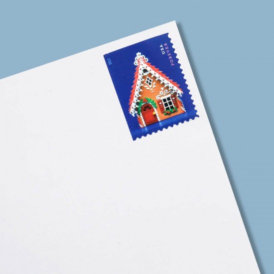 2013 First-Class Forever Stamp - Contemporary Christmas: Gingerbread House with Red Roof and Door