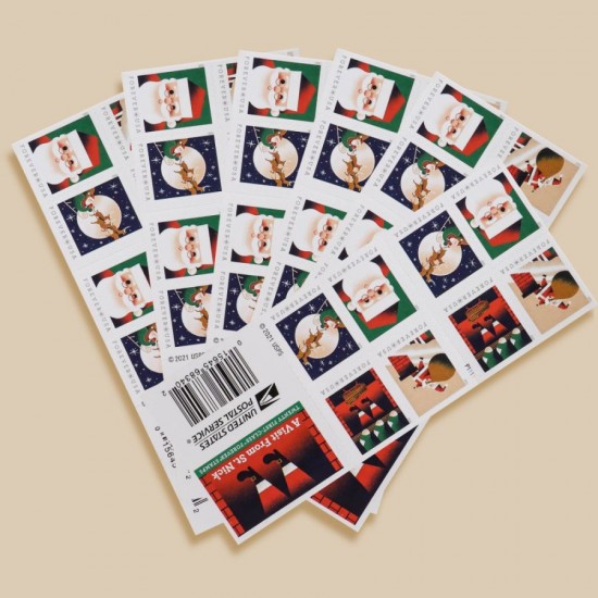 2021 US A Visit from St. Nick Forever Stamps